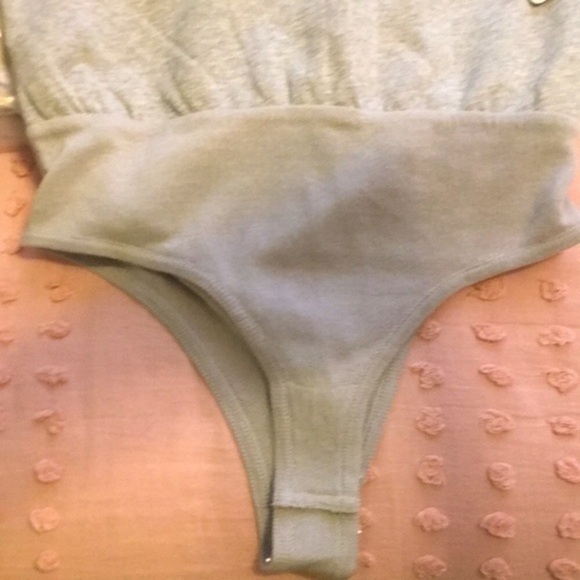 FREE PEOPLE Side Eye long sleeved Bodysuit Heather gray - Picture 4 of 10